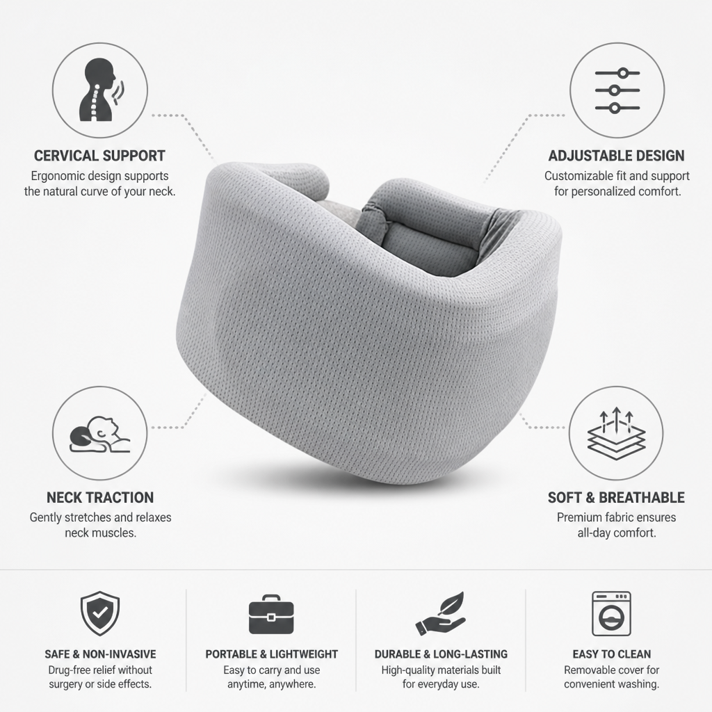 Adjustable Ergonomic Neck Traction Device