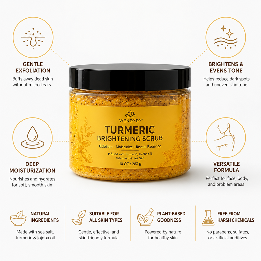 Body Scrub Turmeric Brightening Sea Salt & Jojoba Oil