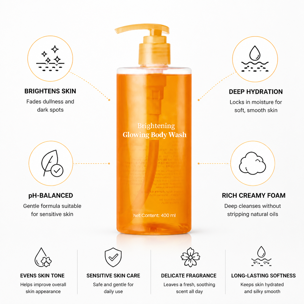 Body Wash pH-Balanced Sensitive Skin Brightening 400 ml