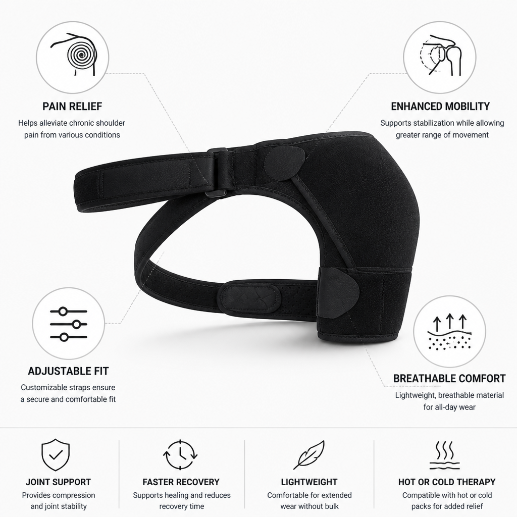 Compression Shoulder Brace Adjustable Ergonomic Support