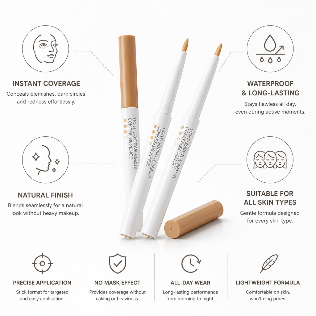 Concealer Stick Waterproof & Long-Lasting Natural Finish