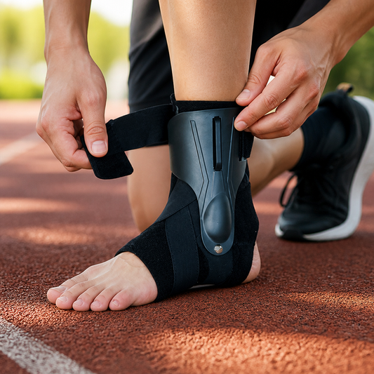 Dual Support Plates X-Band Ankle Brace With Adjustable Strap