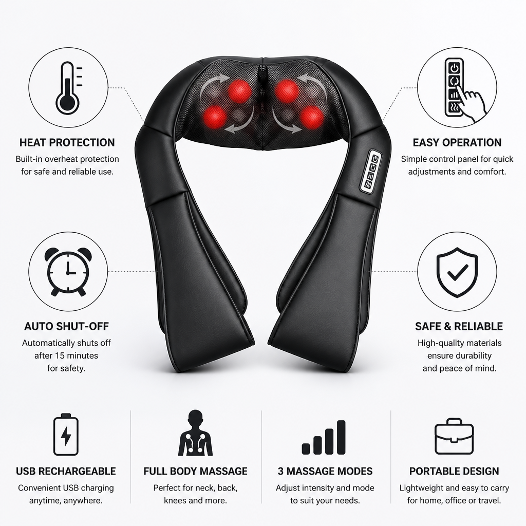 Electric Massager Handheld Whole-Body USB Rechargeable