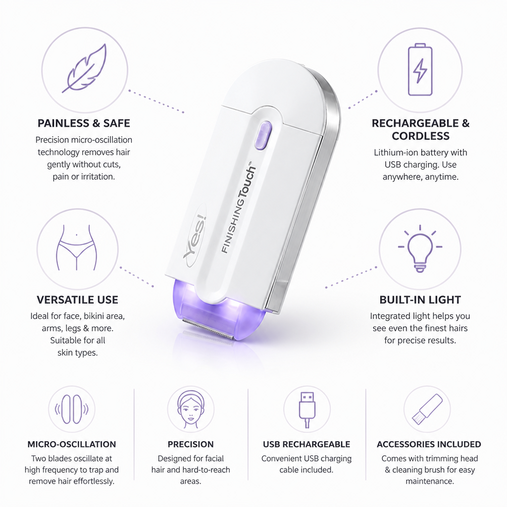 Epilator Precision Micro-Oscillation & USB Rechargeable
