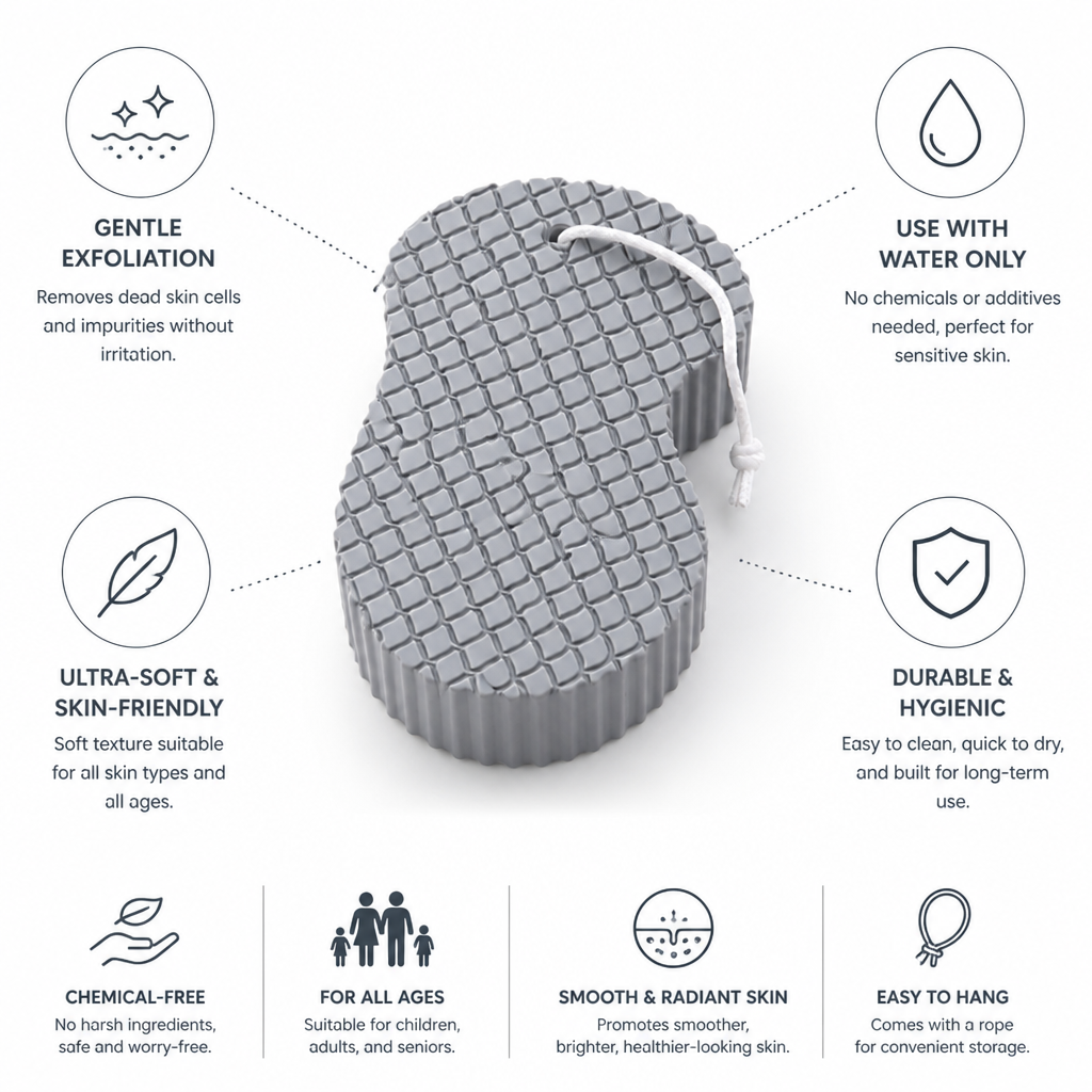 Exfoliating Sponge Ultra-Soft Gentle & Chemical-Free