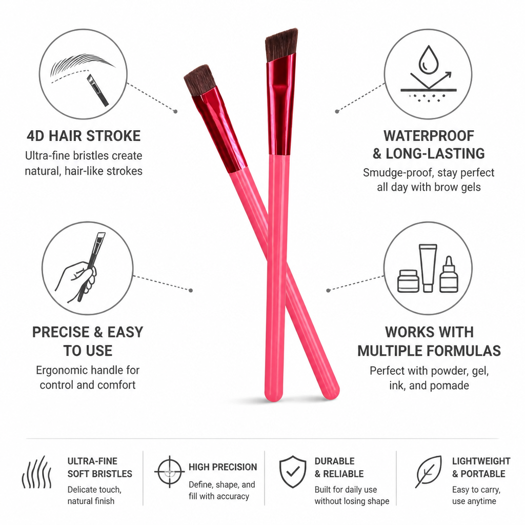 Eyebrow Brush 4D Hair Stroke Soft Bristles