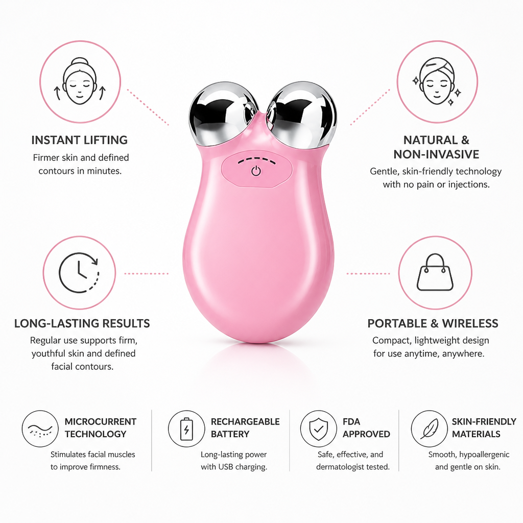 Facial Firming Device Microcurrent Wireless Rechargeable