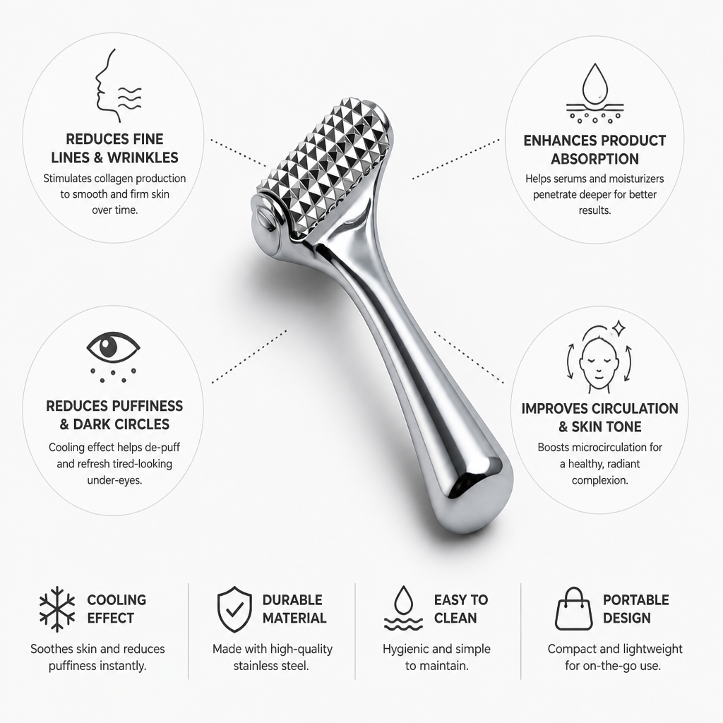 Facial Roller Cooling Anti-Aging Serum Booster