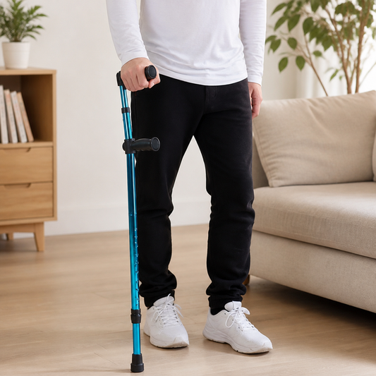 Folding Walker Adjustable Height Lightweight Slip-Resistant Tips
