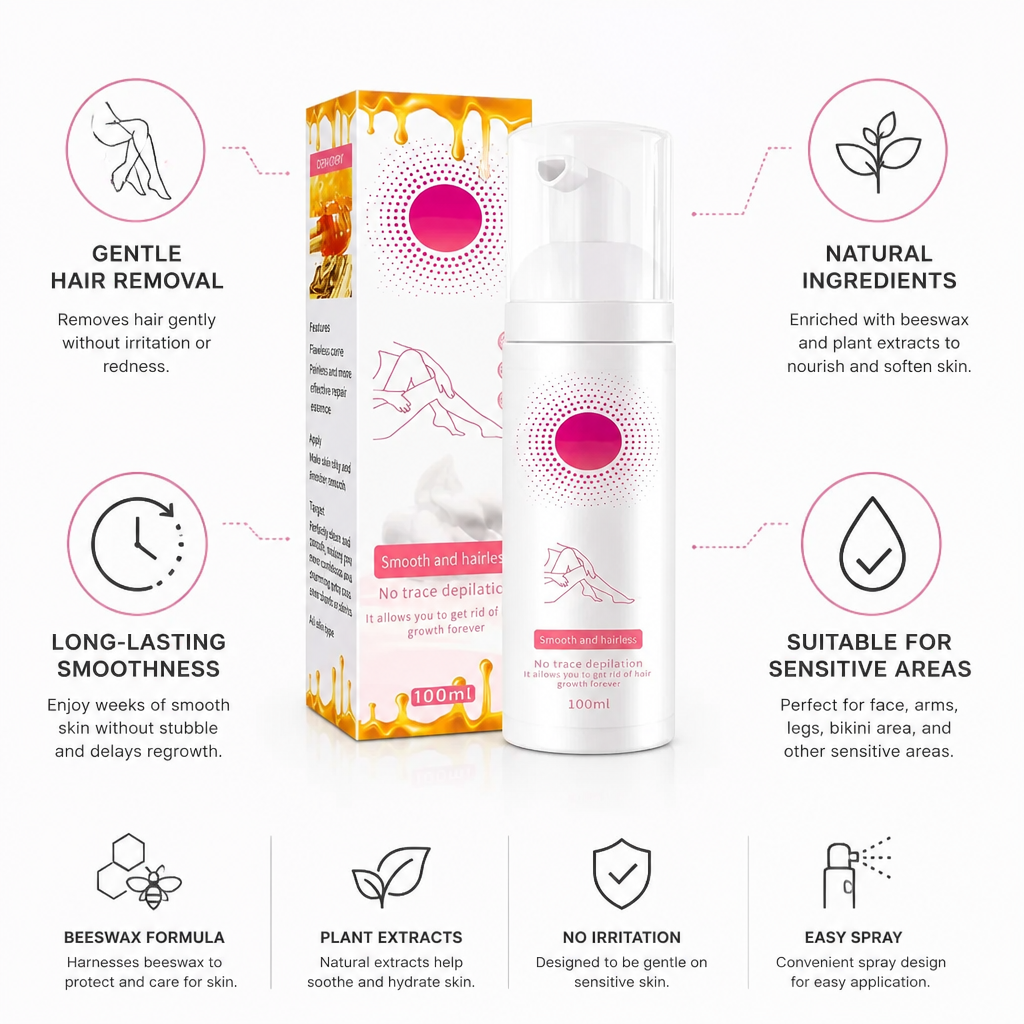 Hair Removal Spray Gentle Beeswax & Plant Extracts