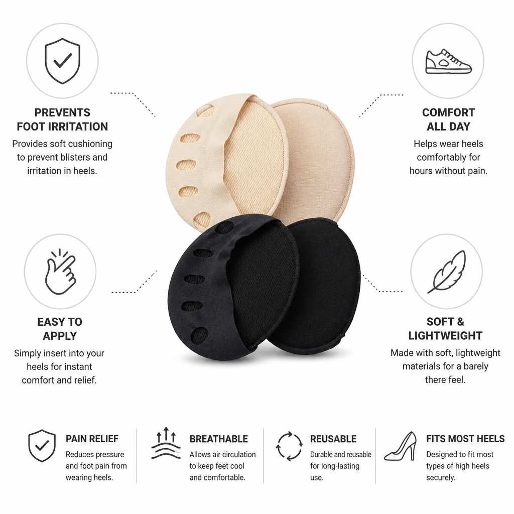 Heel Pads Gel Cushioned Anti-Blister