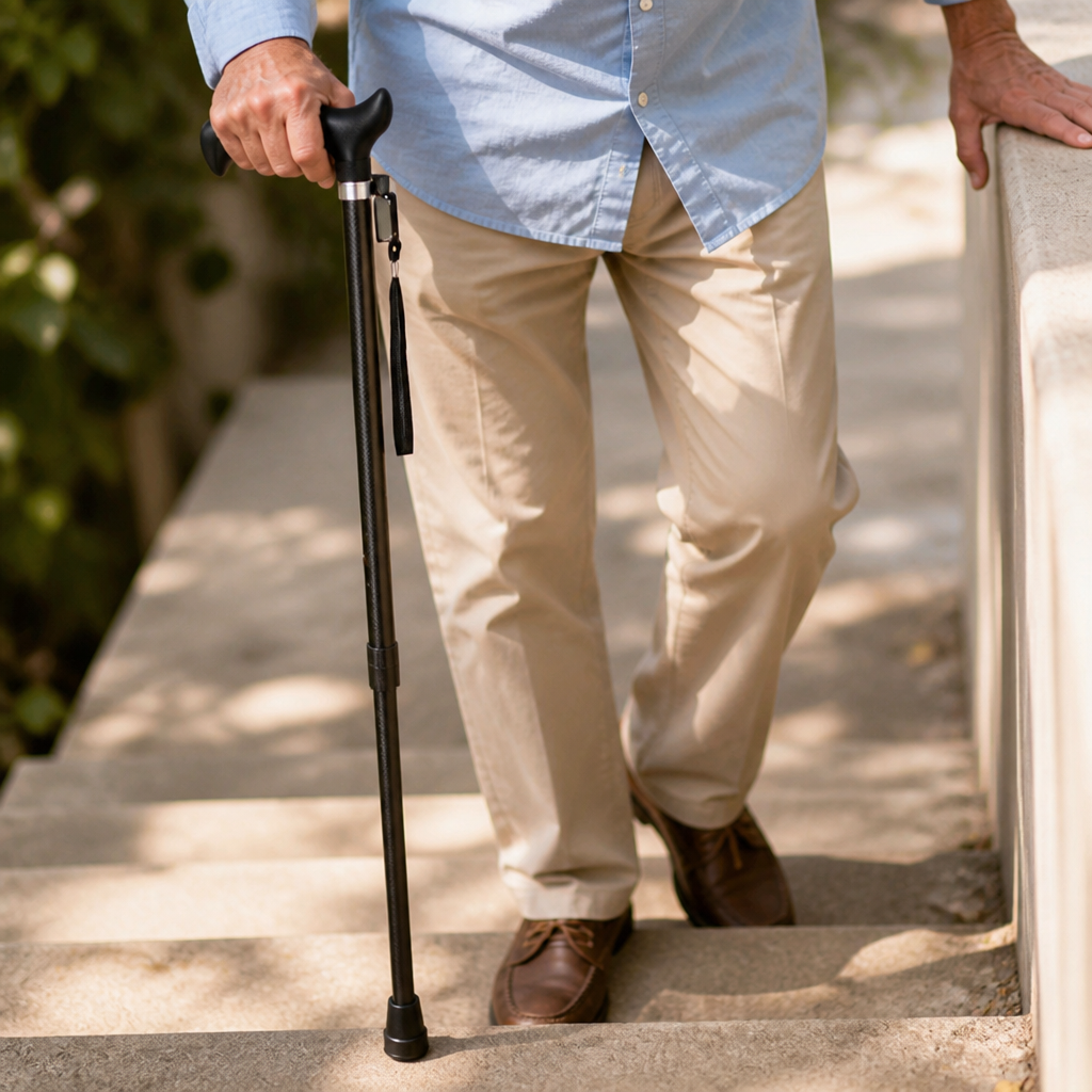 Lightweight Adjustable Walking Stick (10 Height Settings)