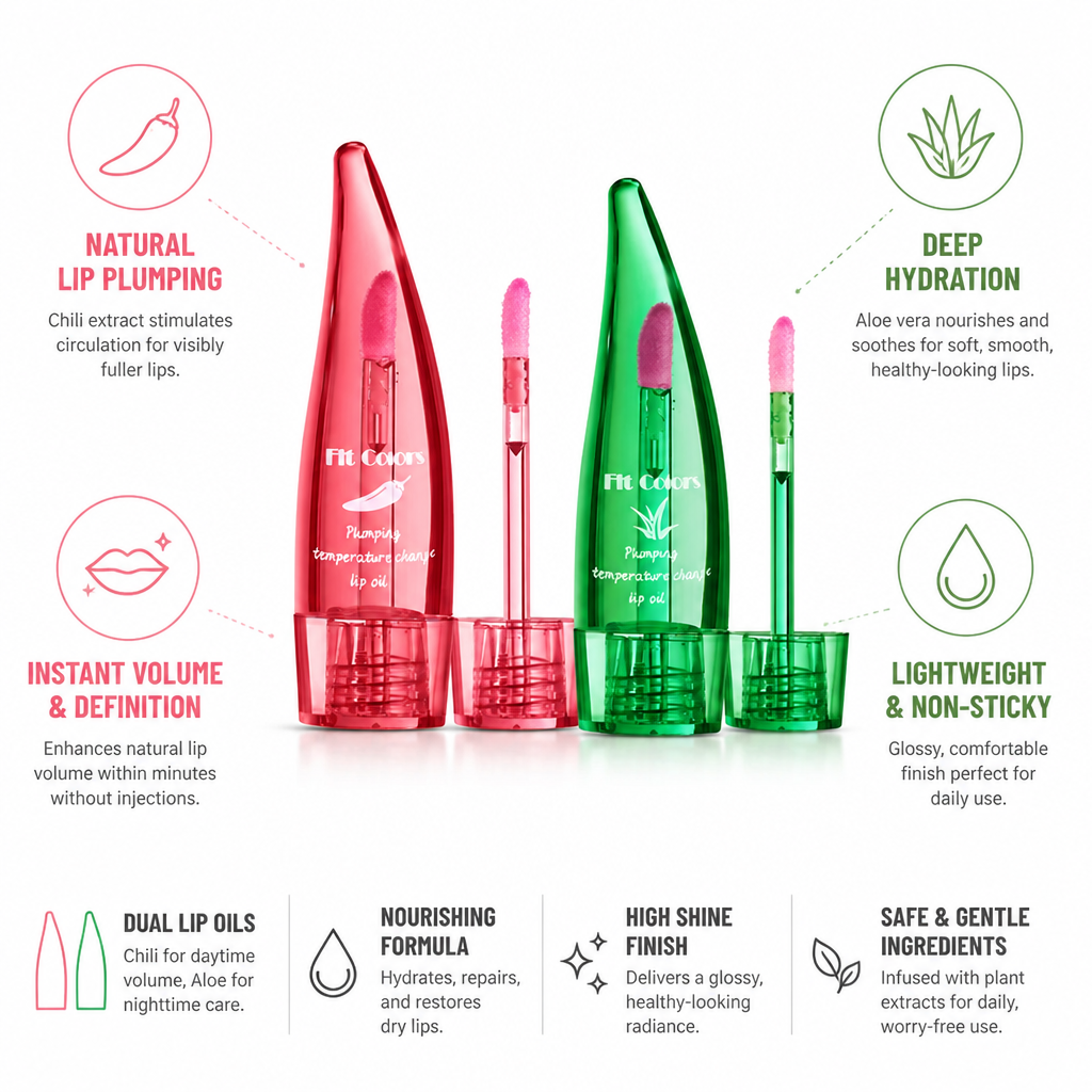 Lip Oil Set Chili & Aloe Plumping & Hydrating
