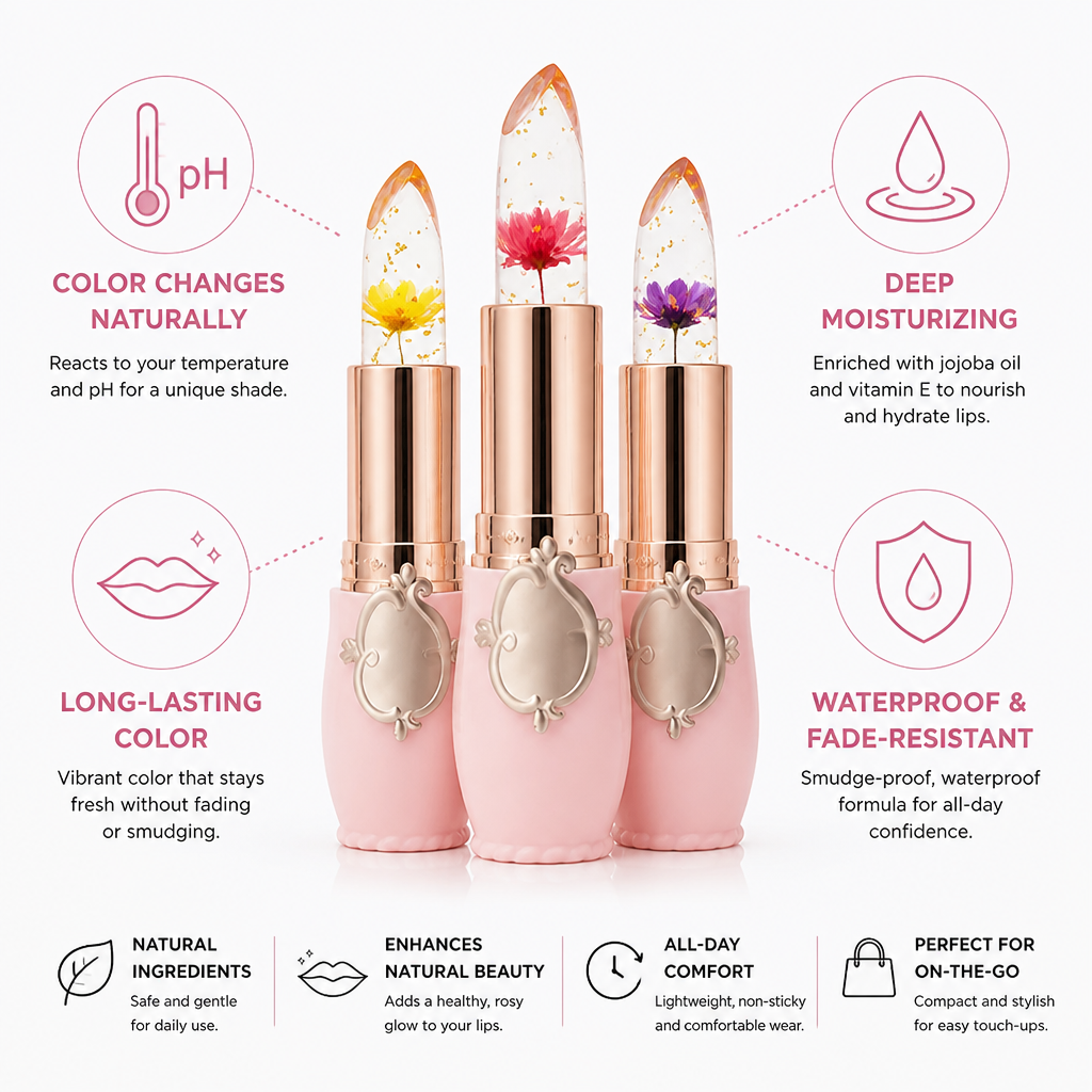 Lipstick Color-Changing Moisturizing Jojoba Oil & Vitamin E