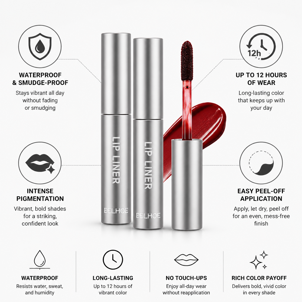Liquid Lipstick Peel-Off Waterproof 12-Hour