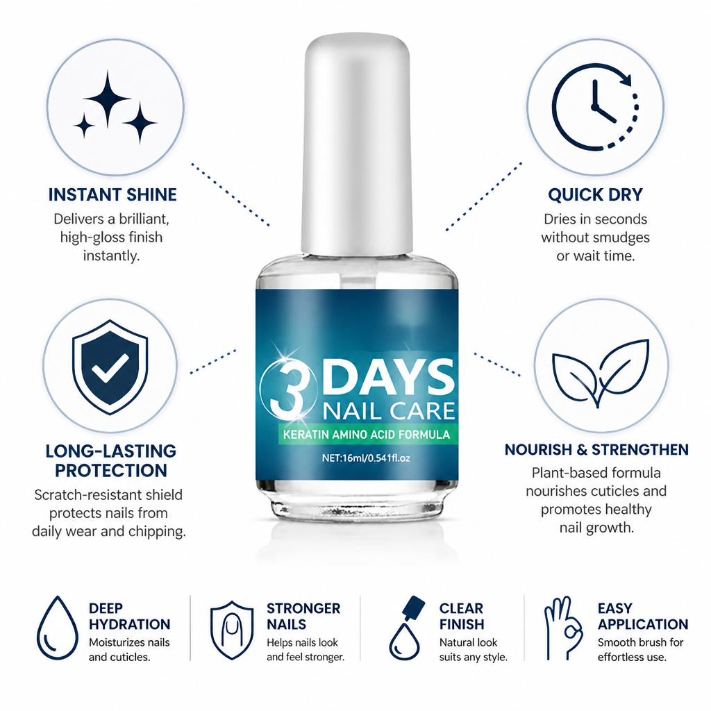 Nail Oil High-Gloss Quick-Dry Nourishing Plant-Based