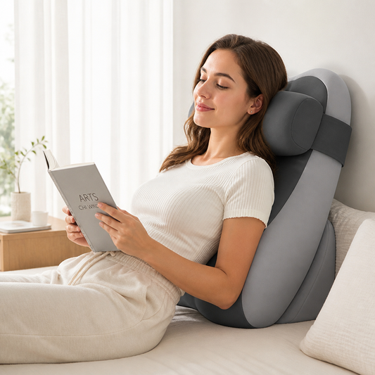 Neck & Back Pillow Ergonomic Adjustable Height Breathable