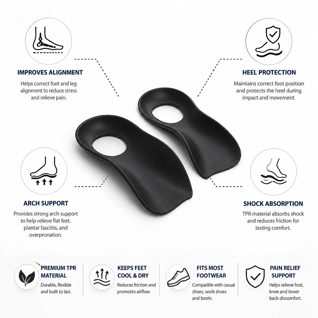 Orthopedic Insoles Arch Support & Heel Stabilizer