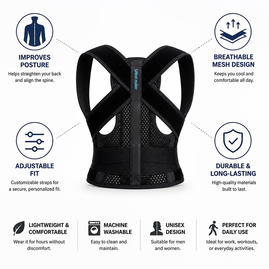 Posture Brace Adjustable Breathable Mesh Spinal Support