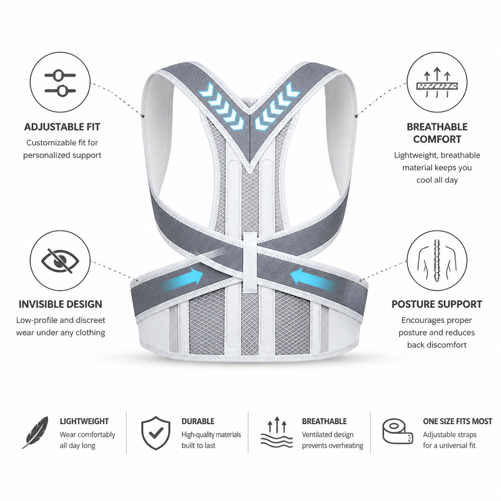 Posture Corrector Invisible & Adjustable Breathable