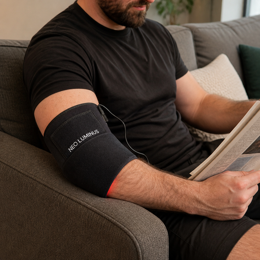 Rechargeable Red and Near-Infrared Light Therapy Elbow Support