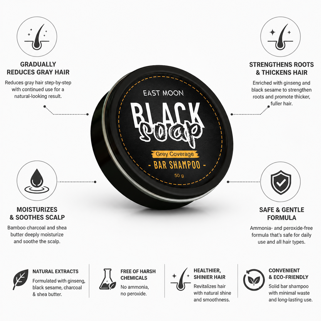 Shampoo Gradual Gray Reduction Shea Butter & Charcoal