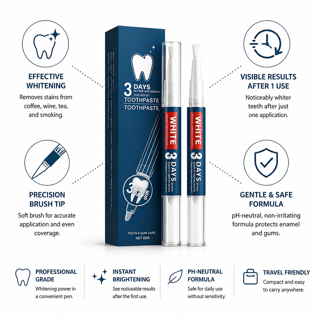 Teeth Whitening Pen Professional Gel Precision Brush Tip