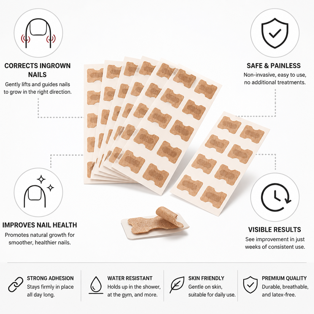 Toenail Corrector Patches Adhesive Ingrown Nail Relief
