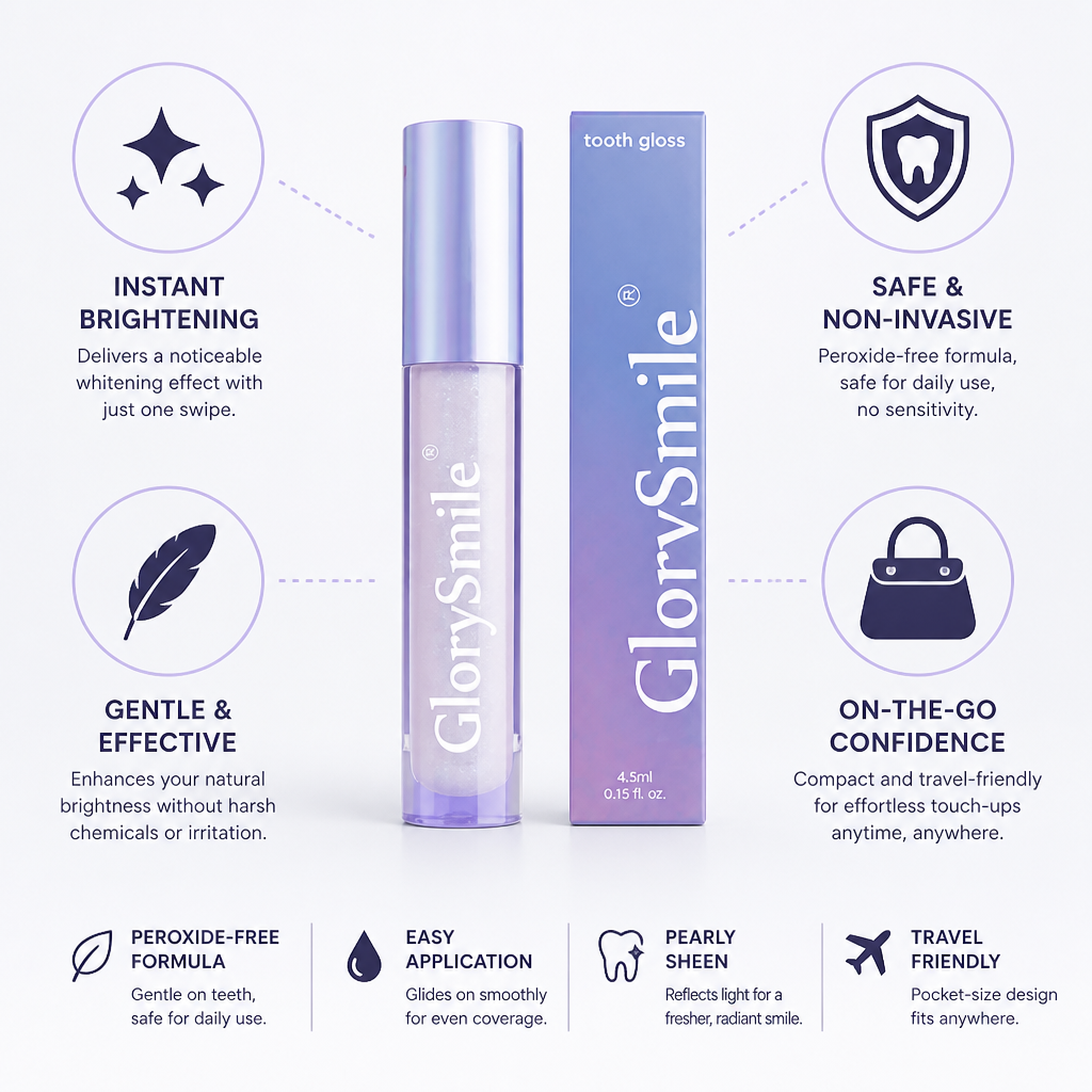 Tooth Gloss Instant Brightening Peroxide-Free Travel-Friendly
