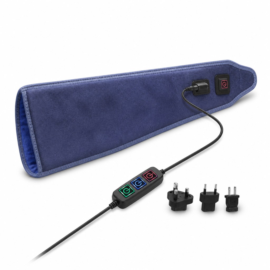 Adjustable Heat Control With US/UK/EU Plug Heating Pad (100 x 9 cm)