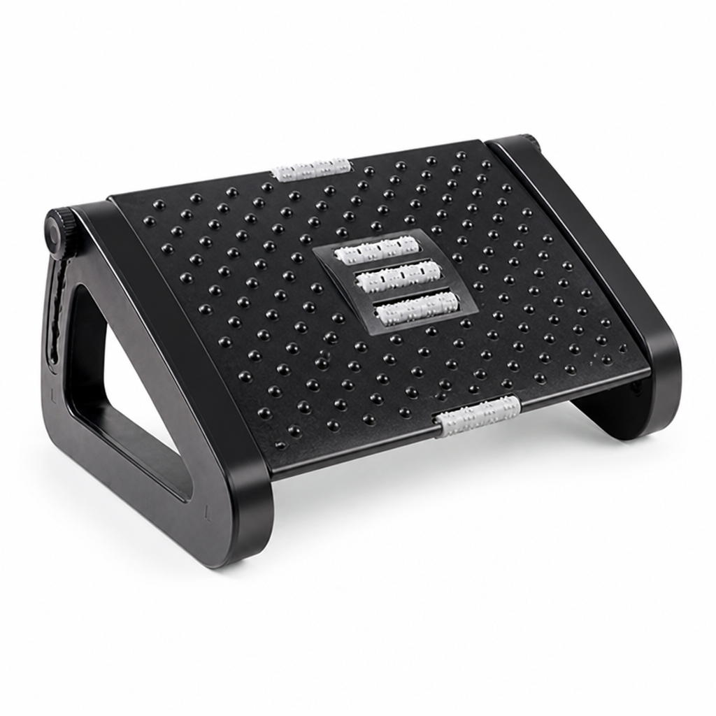 Adjustable Height Dual-Surface Non-Slip Foot Rest (6 Positions)