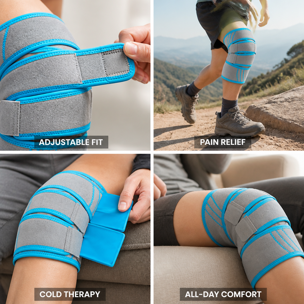 Adjustable Stabilizing Neoprene Knee Brace (Triple Strap System)