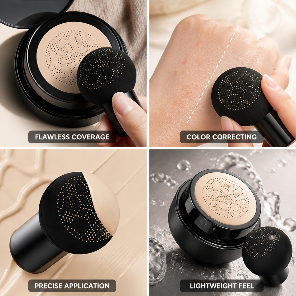 Air Cushion CC Cream Mushroom Sponge Color-Correcting