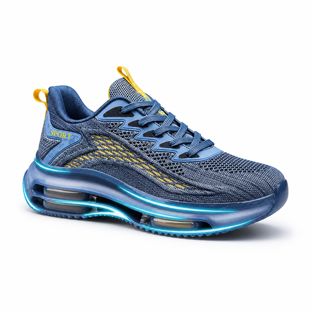Air-Cushion Sole Cotton-Blend Men's Sneakers