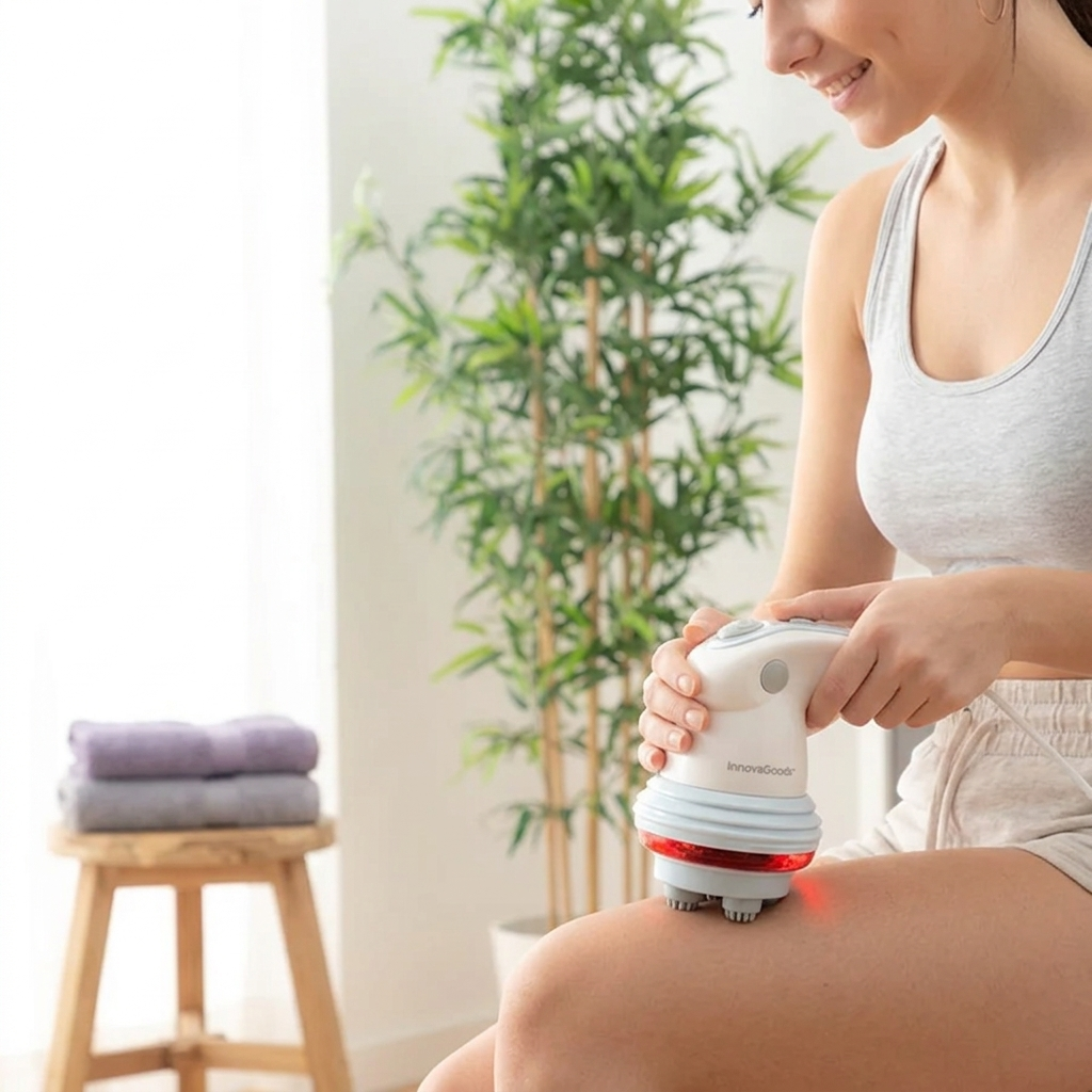 Anti-Cellulite Massager Rotating & Vibrating Heads Infrared Heat