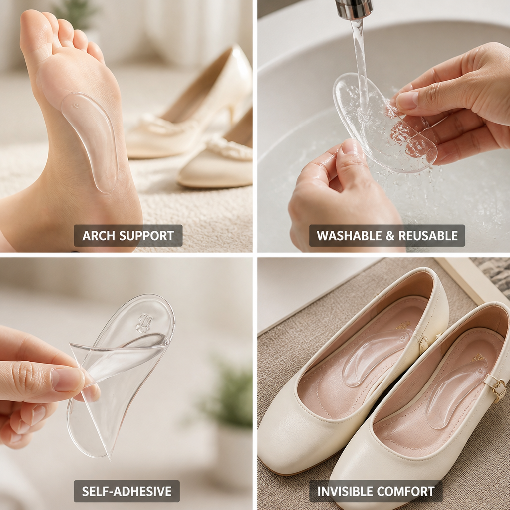 Arch Support Insoles Silicone Self-Adhesive 12 Pack