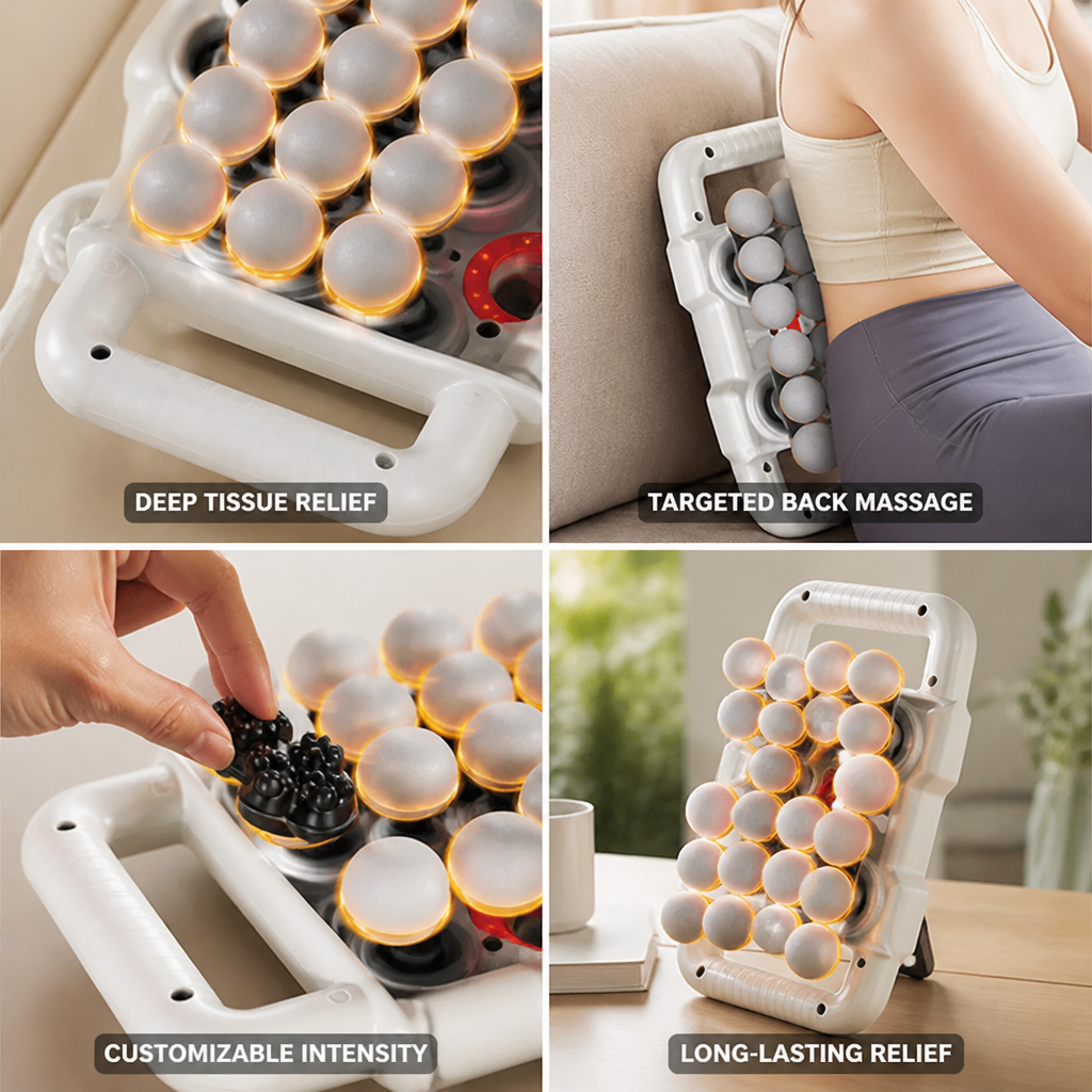 Back Massager Deep Tissue 24 Nodes & 20 Intensity Levels