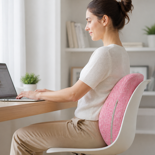 Back & Neck Support Pillow Ergonomic Removable Cover