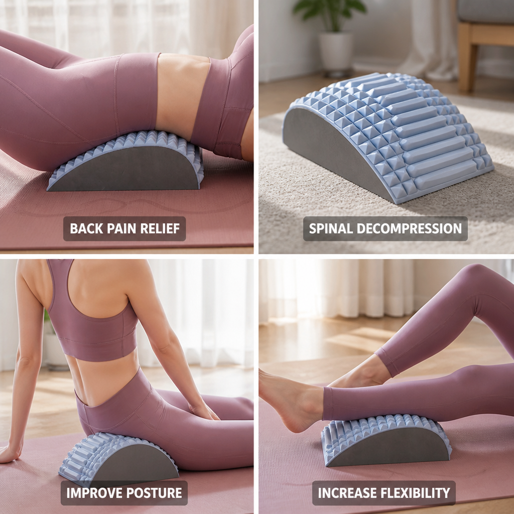 Back Pain Stretcher Spinal Decompression & Ergonomic Lumbar Support