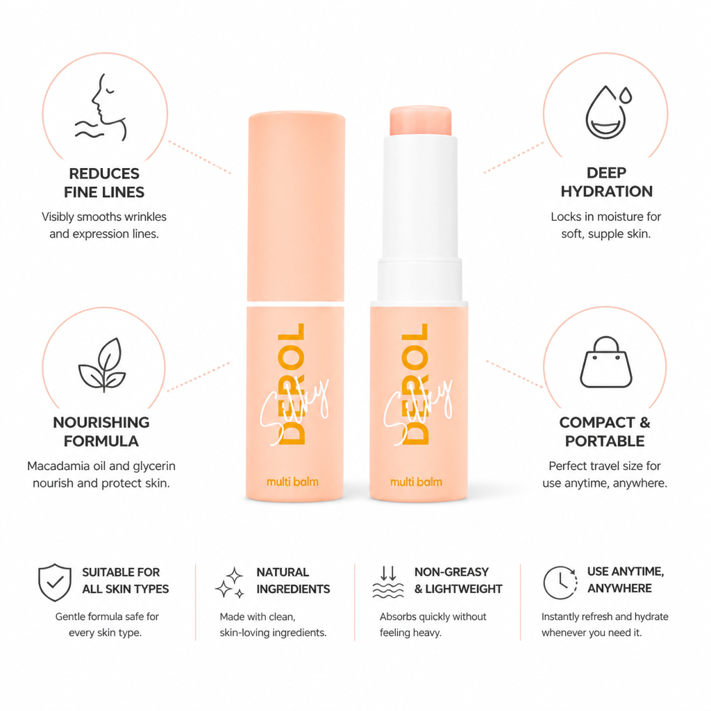 Balm Stick Anti-Aging Hydrating Macadamia Oil Travel Size