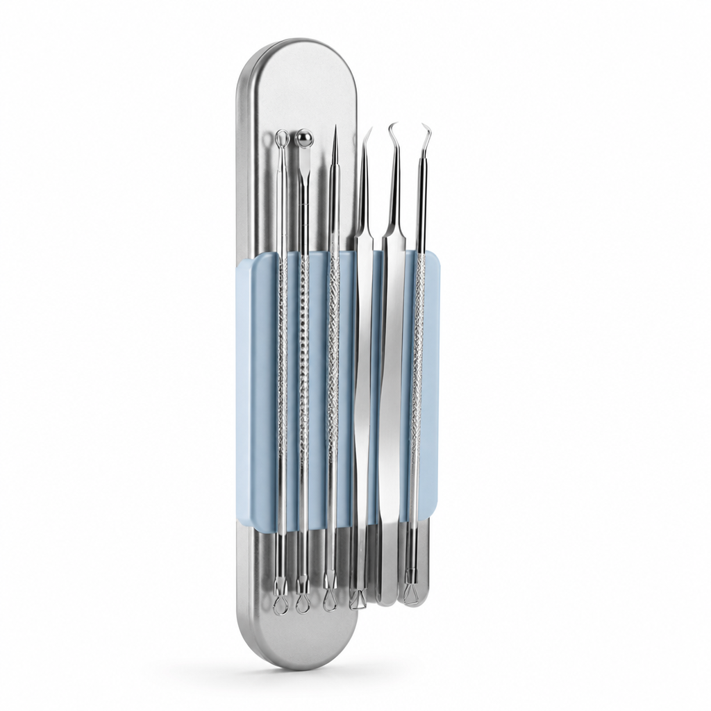 Blackhead Removal Tool 3-in-1 Stainless Steel Ergonomic Grip