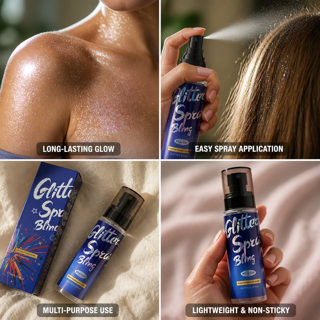 Body Glitter Spray Long-Lasting Radiant Shimmer