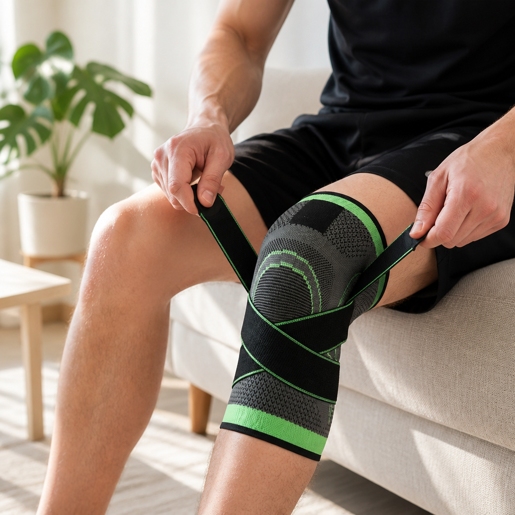 Breathable Adjustable Compression Knee Brace (Velcro Straps)