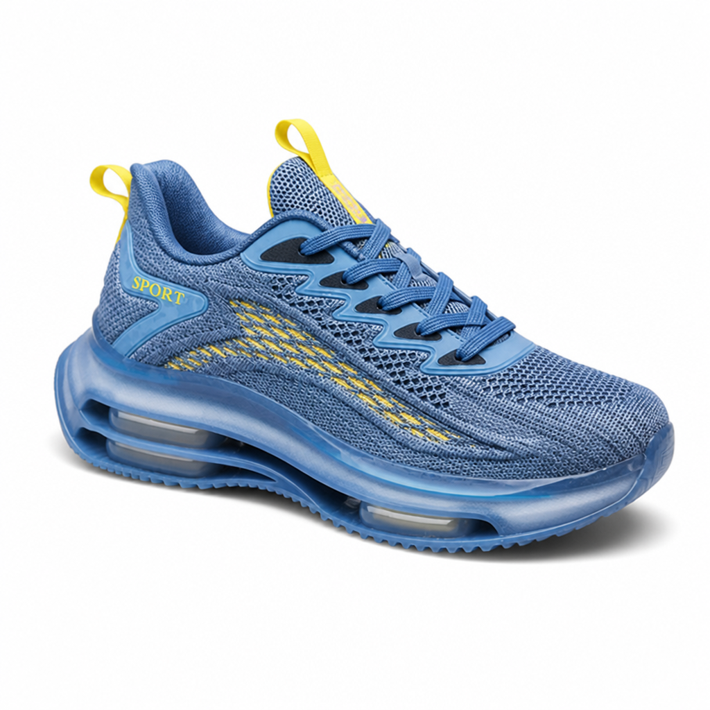 Breathable Cotton-Blend Air-Cushioned Men's Sneakers