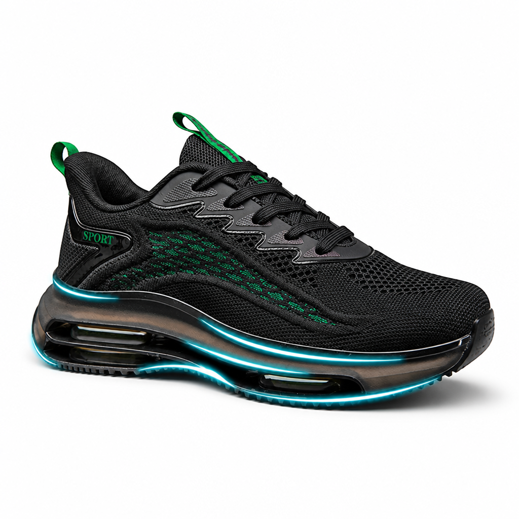 Breathable Cotton-Blend Air-Cushioned Men's Sneakers