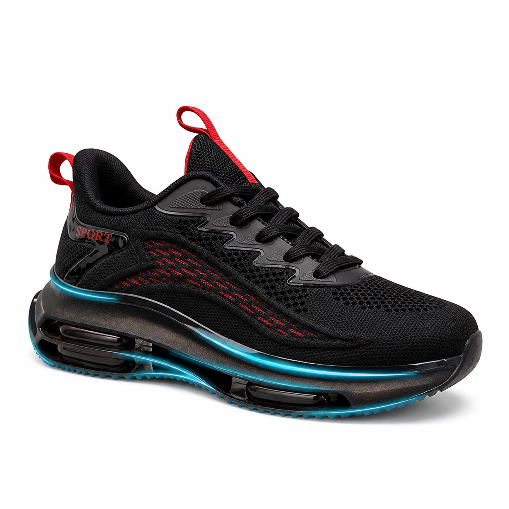 Breathable Cotton-Blend Air-Cushioned Men's Sneakers
