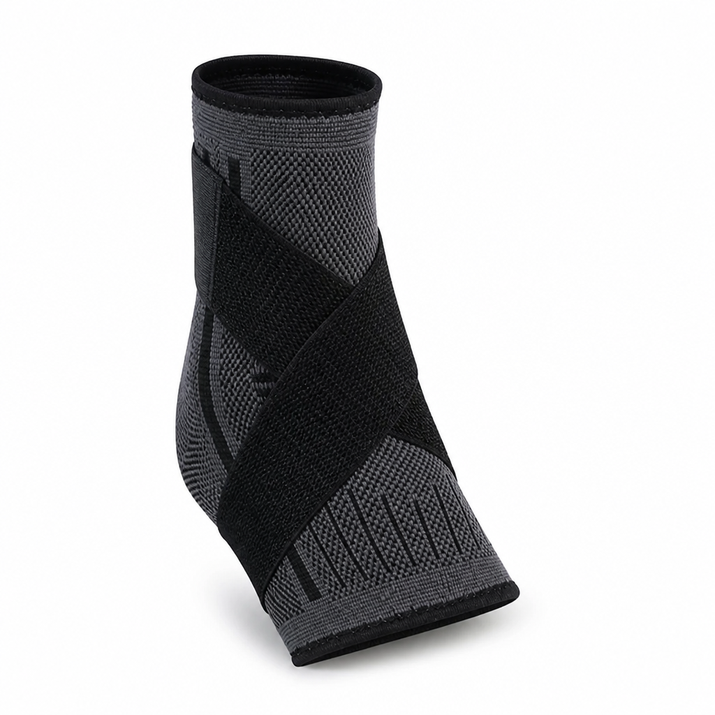 Breathable Targeted Compression Adjustable Velcro Straps Ankle Brace