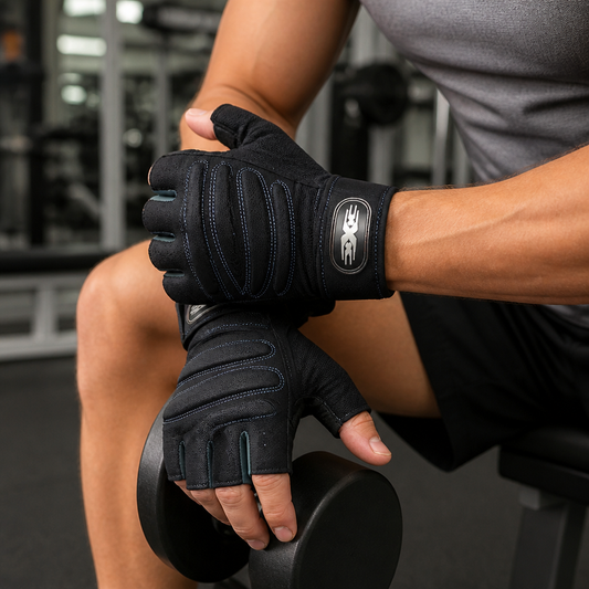 Breathable Wrist Support and Impact Padding Workout Gloves