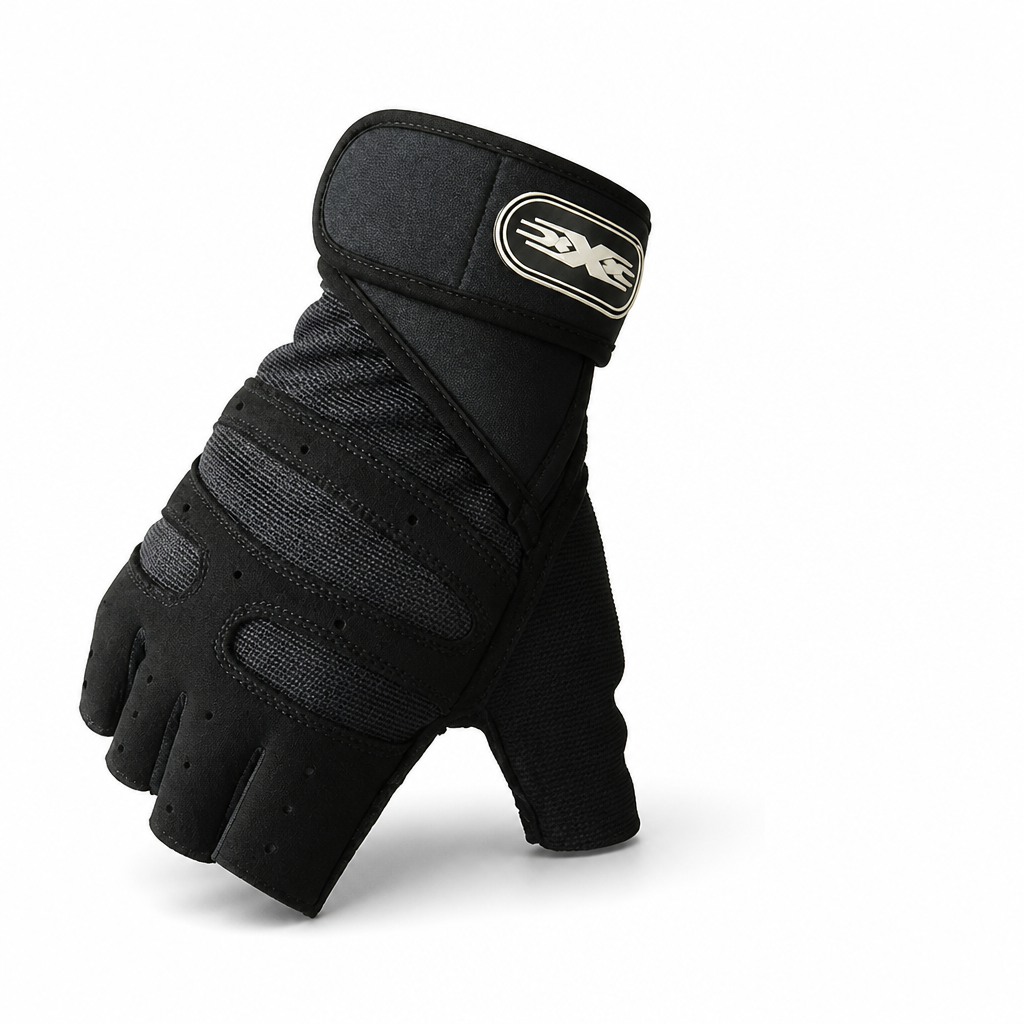 Breathable Wrist Support and Impact Padding Workout Gloves
