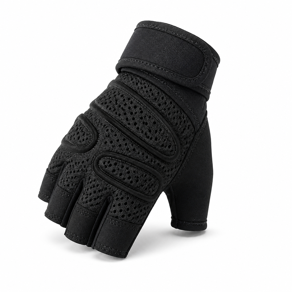 Breathable Wrist Support and Impact Padding Workout Gloves